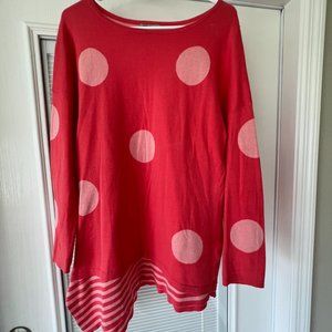 Ladies Orange Sweater/Tunic, Size-L